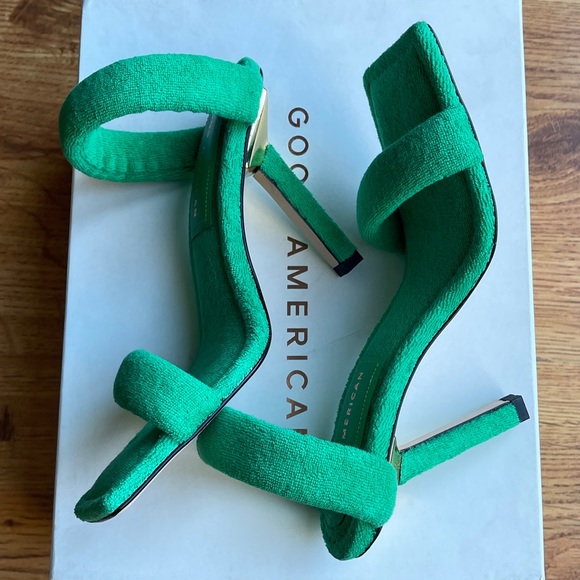 Good American Terry Slip on High Heels Sandals. New. Size 6 - Picture 3 of 16